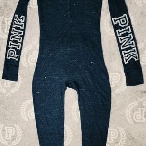 Victoria Secret PINK BLING One Piece Thermal Bodysuit Pajama Long Johns Underlay